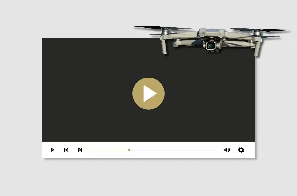 Hier sehen sie eine DJI Drohne für Drohnenaufnahmen oder Luftbilder