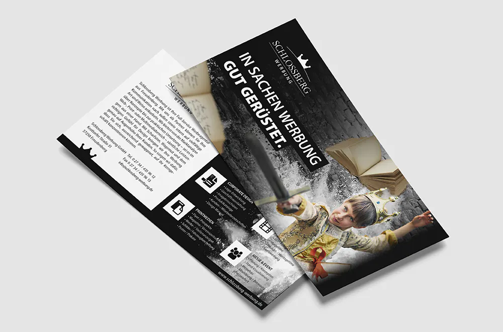Hier ein Bild eines professionellen Design eines Flyer