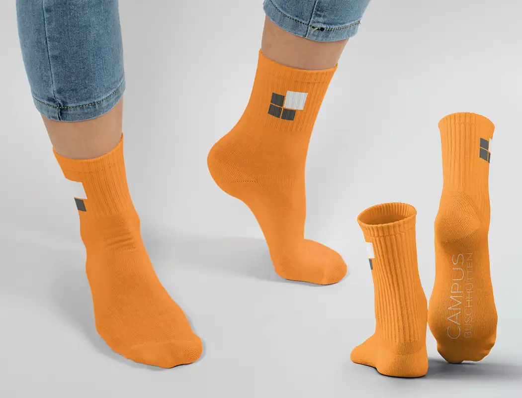 hier sehen sie Socken als Werbeartikel