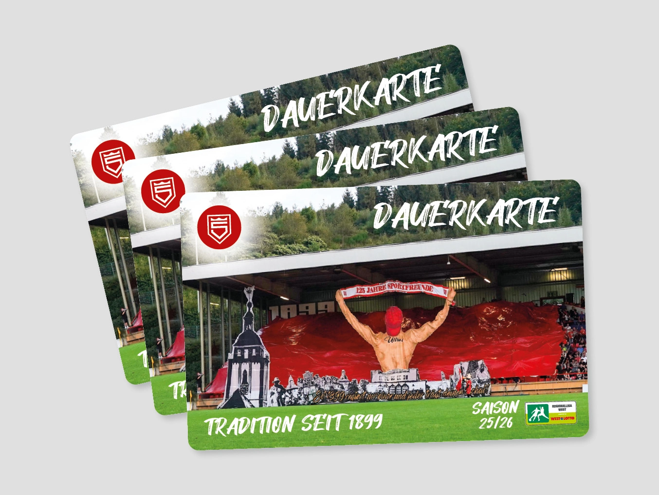 Referenzen unserer Werbeagentur- Dauerkarten der Sportfreunde Siegen Hier sehen Sie die neuen Dauerkarten der Sportfreunde Siegen