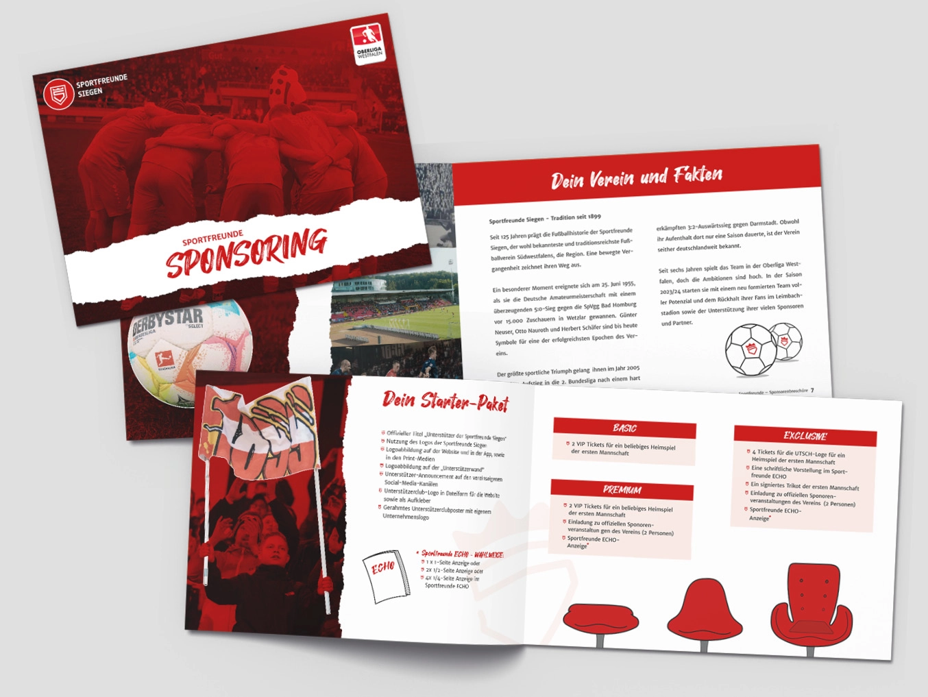 Referenz Sponsoring Mappe der Sportfreunde Siegen Hier sehen Sie das neue Printdeisgn der Sponsoring Mappe der Sportfreunde Siegen