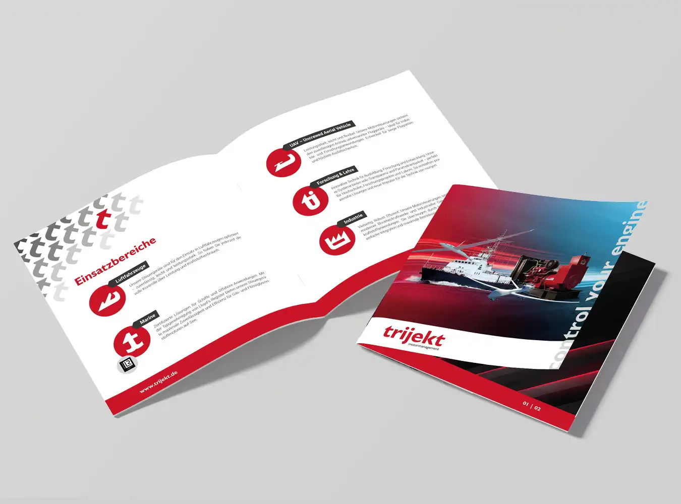 Technischer Flyer für ein Industrieunternehmen