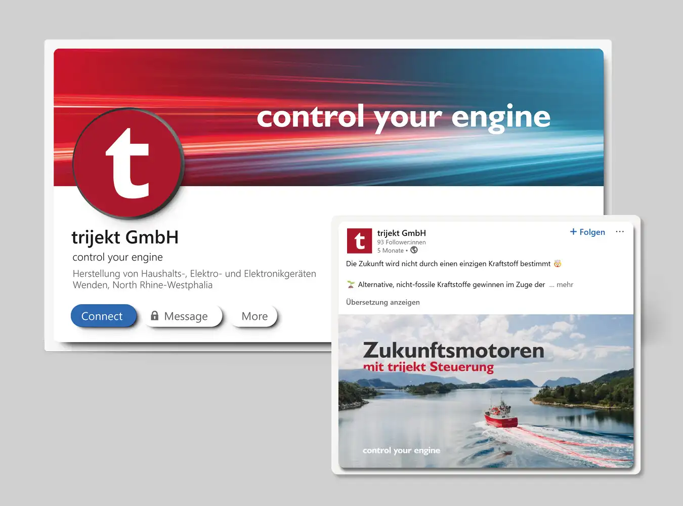 Technischer Flyer für ein Industrieunternehmen